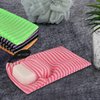 Linkidea 5 Pack Stripes Soap Bag for Soap Bars Bulk Pack, Wholesale Multi-Pack Exfoliating Sponge Body Scrubber Shower Soap Bag with Lanyard, Mesh Soap Saver Pouch for Foaming & Drying Soap Bags