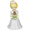 Enesco Growing Up Girls “Blonde Age 4” Porcelain Figurine, 3.5”,Golden,rose