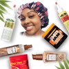 Zomac Satin Bonnet Bundle with Ambi Oily and Combination Skin Products, Includes Ambi Black Soap Cleansing Bar, Ambi Gentle Exfoliating Wash, and Ambi Black Soap Facial Cleanser