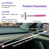 vvag Car Rearview Mirror Wiper, 8cm Brush head-98cm Telescopic Auto Mirror Squeegee, Water Cleaner with Telescopic Long Rod, Universal Automotive Accessories (Pink)