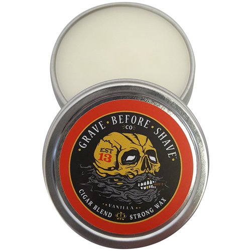 Fisticuffs Cigar Blend Strong Hold Mustache Wax 1 OZ. Tin