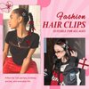 YAEISM 24PCS Pink Bow Hair Clips 3 Colors White Red Pink Star Hair Clips Y2K Satin Mini Hair Bow Star Clips Pink Bows Hair Ribbon Cute Star Snap Clips Small Satin Bow Hair Barrettes for Girls Women