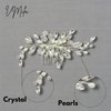 VMila Wedding Pearl Hair Comb Wedding Hair Comb Bridal Hair Accessories Pearl Flower Hair Accessories For Women Girls Wedding Hair Accessories (Silver Leaf Silver)