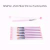 8 Pcs Nail Brush Pen Premium Upgrade Wood Handle, Gradient Painting Brush Set UV Gel Flower Drawing Pen Purple Wood Handle Manicure Nail Art Polish Pen Tool, Valentine's Day present