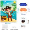 MALLMALL6 Pirate Stickers Party Games for Kids Pin The Eye Patch and Mustache On The Pirates Poster Birthday Party Favors Pin Game Include Blindfold Sticker Caribbean Pirate Party Supplies Decoration