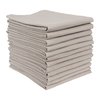 KAF Home Set of 12 Flat Flour Sack Embroidery/Craft Gray Kitchen Towels, 100-Percent Cotton, Lightweight, Thin, Absorbent, Extra Soft (20 x 30-Inches) (Gray)
