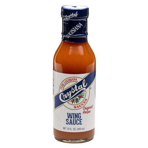 Crystal Pure Louisiana Original Wing Sauce, 12 Ounces (Pack of 1) - Aged Cayenne Peppers, Buffalo Wing Marinade, Bake, Broil, Grill