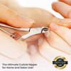 NGHIA Cuticle Nipper - D-03 JAW 16 | Stainless Steel | Durable and Sharp | Ergonomic Design | Grey Plated | Ideal for Salons and Home Use