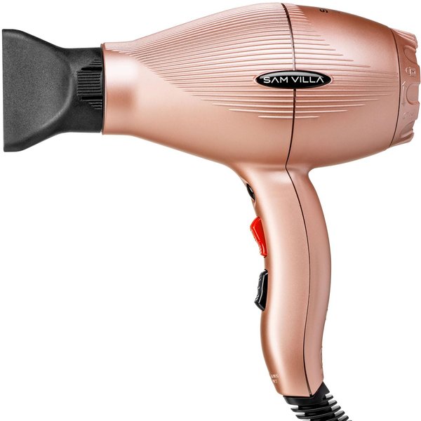 Sam Villa Lightweight & Quiet Ionic Professional Hair Dryer With Variable Speed & Temperature, Rose Gold