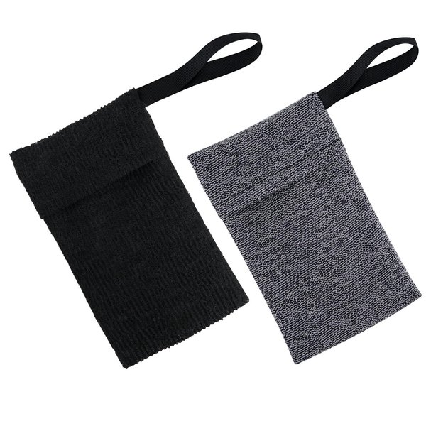 Travel Soap Saver Bag 2 Pcs Soap Pocket Exfoliating Soap Saver Pouch Rough Mesh Bar Soap Bags for Shower, Body Foam Scrubber Exfoliating Shower Sponge