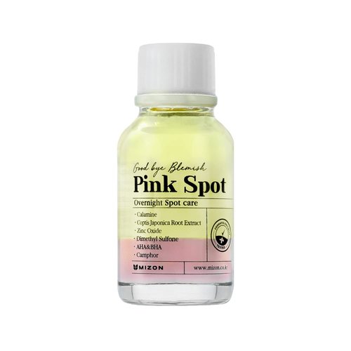 MIZON Pink Spot ,Overnight spot care, Night Pimple Care, Product with Calamine, AHA, BHA, acne treatment, Breakout treatment, spot treatment - (19ml/0.65 fl oz).