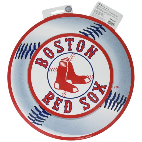 Amscan Multicolor Boston Red Sox Round Paper Cutout - 12" (Pack of 6) | Party Decorations For Sports Fans & Celebrations