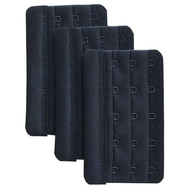 Chanie Women Pack of 3 Soft Comfortable 5 Hooks Bra Extender,2.3"x 3.7"