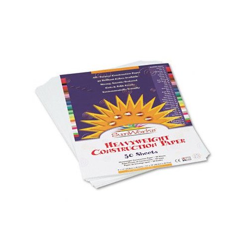 9" x 12" Construction Paper - White (50 sheets)
