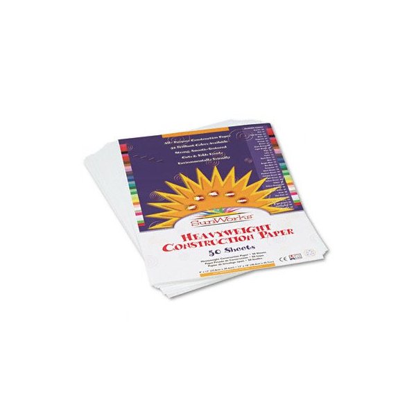 9" x 12" Construction Paper - White (50 sheets)