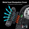 GRAUGEAR Metal Heat Dissipation Cover for PS5 M.2 SSD Expansion Slot | Fit for Playstation 5 NVMe SSD w/Heatsink | New Breathable Cellular Hole | Cooling and Dust Proof (Black)