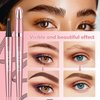 4D Four-Tip Eyebrow Pen - Waterproof, Long-Lasting, Smudge-Proof, Easy to Use for Perfect Brows and Defined Eyes - Light Brown Eyebrow Pencil