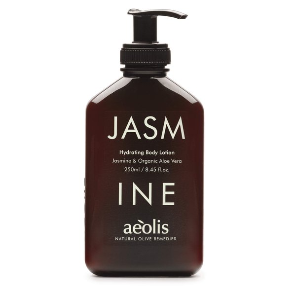 Aeolis Body Lotion - Hydrates and Nourishes the Hands, Face and Body - Absorbs Quickly - Uses Jasmine, Aloe Vera & Pomegranate + Olive Oil - Hydrating - 6.8 Fl Oz