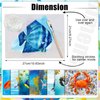 Glenmal 20 Pcs Dementia Products for Elderly Alzheimers Activities Ocean Life Reusable Water Painting Pads with 1 Painting Brush for Elderly Drawing Gifts