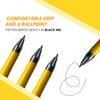 Performore 4 Pack of Secure Counter Pens with Plastic Secure Cord Attached to Adhesive Back Base Pen Holder with Smiley Face Design for Home Workplace School Office