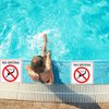 Swimming No Diving Shallow Water Pool Warning Stickers Pools Safety Marker 6 Pieces No Diving Safety Stickers 6 In with Vinyl Depth Markers Pool Warning Sticker
