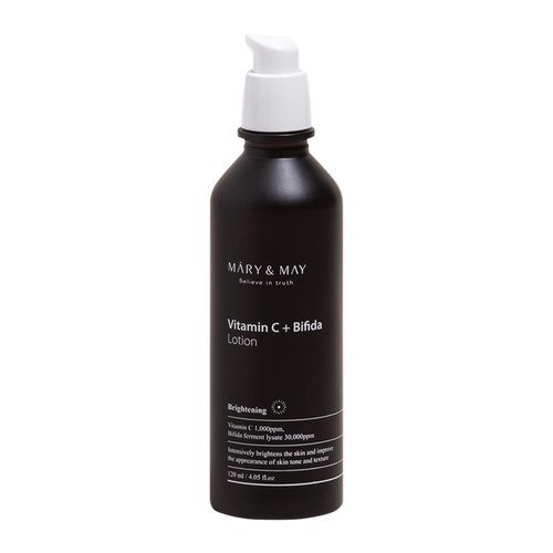 Mary&May Vitamin C + Bifida Lotion, 30,000ppm Bifida fermentation with 1,000ppm Vitamin C to brighten dull skin and moisturization 4.05 fl oz