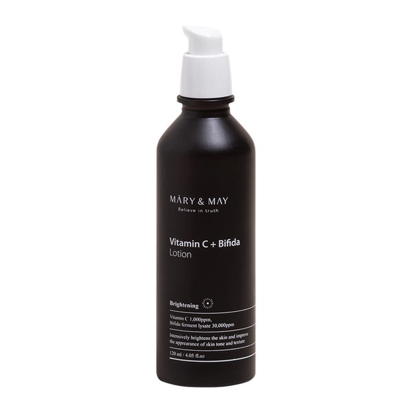 Mary&May Vitamin C + Bifida Lotion, 30,000ppm Bifida fermentation with 1,000ppm Vitamin C to brighten dull skin and moisturization 4.05 fl oz
