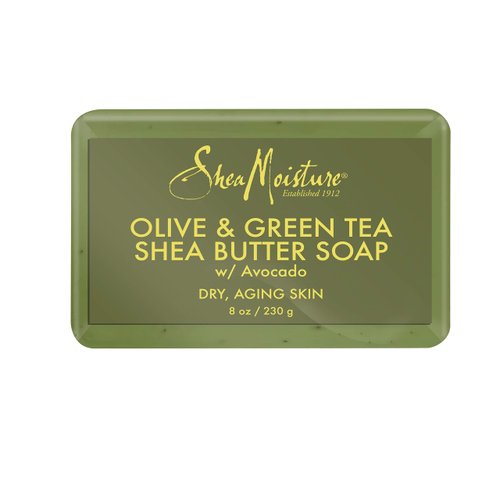 Sheamoisture Shea Butter Soap for Dry, Aging Skin Olive Oil and Green Tea Extract to Soothe Skin 8 oz
