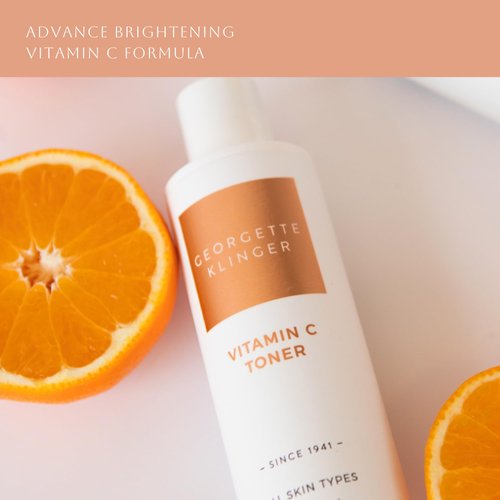 Vitamin C Toner - Revitalizing Skin Brightener with Kakadu Plum, Aloe Vera, and Witch Hazel: Reduces Sun Spots, and Age Spots While Cleansing Pores - 6.7 oz by Georgette Klinger