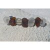 Genuine Brown and Frosted Sea Glass French Barrette Hair Clip
