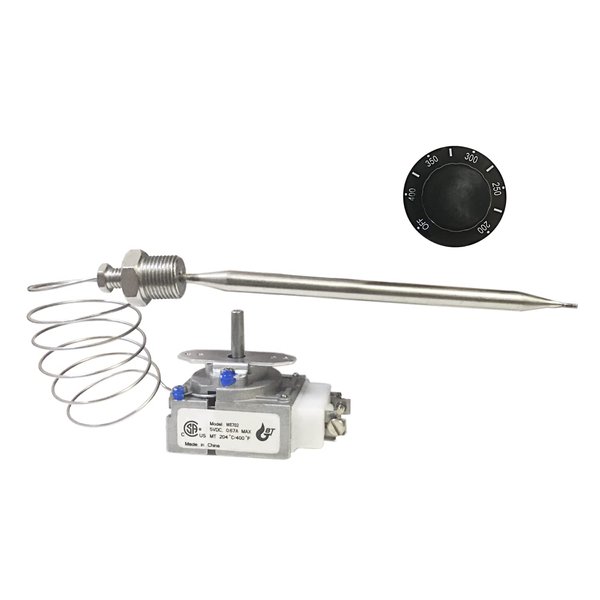 RX-2-24 Thermostat for Deep Fryer（with Knob), 3/8" Mpt Stuff Box, RX-10-24 RX-2-30 Millivolt Thermostat 00-913153 Compatible with Adcraft RX-2-24，Atosa 301030004, Robertshaw 5300-402，200-400F (OEM)