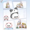 MEIEST Mini City Shop Street View Building Blocks Model Set,Simulation Panda Architecture Collection Particle Construction Building Bricks Toy,Home Decor (Flower Shop)