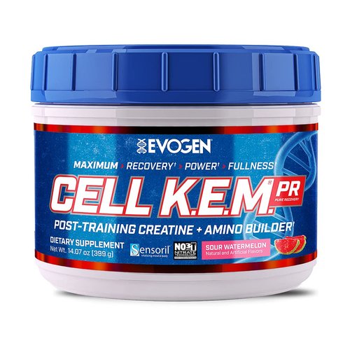 Evogen CellKEM PR | Post Workout, Essential Amino Acids, Creatine Nitrate, Sensoril Ashwagandha, Recovery Powder | Sour Watermelon