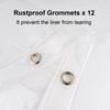 EurCross 9G Clear Shower Curtain Liner 72 x 78 inches Long with 5 Magnets, Heavy Duty Weighted PEVA Shower Liner, Transparent Thick Plastic Shower Curtains for Bathroom with 12 Hooks