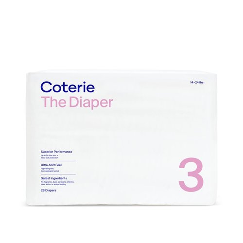 Coterie Size 3 Diapers, 28 Ct