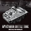 WULOBOOI WW2 Army M4A3 Tank Toys Building Blocks Set, Adult Collectible Tanks Model to Display, 350 Pieces Educational Construction Toys Gifts for Military Fans Boys Kids 8 9 10+