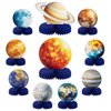 Adeyoo 10Pcs Space Solar System Themed Honeycomb Centerpieces for Table Party Decorations,Outer Space Party Decor Planet Honeycomb Galaxy Decoration for Baby Shower Birthday Party Supplies