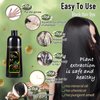 Rccilucki 3 in 1 Hair Dye Shampoo for Women and Men,Natural Black Hair Dye Shampoo (Black)