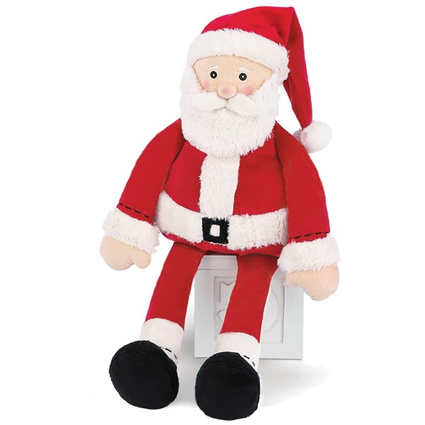 Bearington 16 Inch Santa Stuffed Animal, Santa Plush Toy, Festive Sitting Santa Claus Doll for Christmas Decorations, Holiday Santa Plush, Cuddly Toy for Kids and Adults, Soft Stuffed Toy