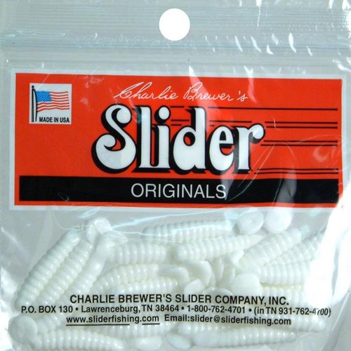 Slider Crappie/Panfish Grub Lure, 1-1/2-Inch, White