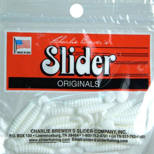 Slider Crappie/Panfish Grub Lure, 1-1/2-Inch, White