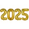 Huge Gold 2025 New Year Balloons 40 Inch 2025 Gold Mylar Foil Helium Number Balloons 2025 Christmas New Year Eve Graduation Party Decorations Supplies