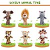 12 Pieces Mini Stuffed Forest Animals Jungle Animal Plush Toys in 4.8 Inch Cute Plush Elephant Lion Giraffe Tiger Plush for Animal Themed Parties Student Achievement Award (Standing)