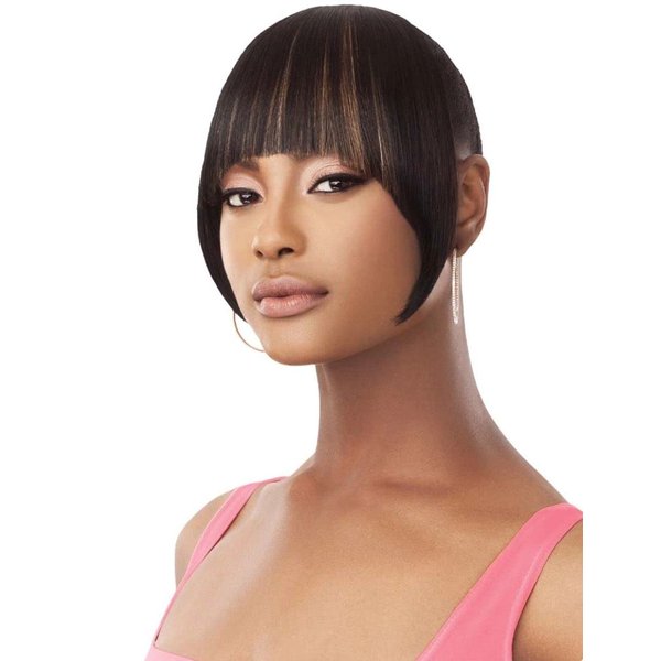 Outre Premium Synthetic Pretty Quick Clip on Bang - CRESCENT CHINA BANG (1B)