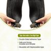 Yaki Tape in Hair Extensions Human Hair, Black Hair Extensions Real Human Hair Yaki Straight Tape ins for Black Women 18Inch 20PCS Seamless Double Sided Invisible Tape in Human Hair Extensions 50G