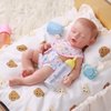 BABESIDE 10 Pcs Baby Doll Diaper Set Include Baby Doll Bottles with Disappearing Milk, Pacifier, Bibs, Diapers, Baby Doll Accessories Set, Pretend Play Feeding Toy for 12-15 Inches Dolls