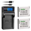Kastar Battery (X2) & LCD USB Charger Replacement for Panasonic VW-VBX090, Olympus Li-50B Work with Panasonic HX-WA03, HX-WA2, HX-WA20, HX-WA3, HX-WA301 Digital Cameras