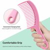 Wet Brush Detangling Comb, Unisex - 1 Count, Wave Tooth Design, For Wet or Dry Hair, No Pulling or Tugging, Prevents Snagging & Breakage(Pink)