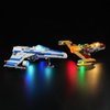 DALDED LED Lighting Kit for Lego Star Wars: Ahsoka New Republic E-Wing vs. Shin Hati’s Starfighter 75364, LED Light Compatible with Lego 75364 Building Block Models (Music Version)