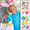 80+ Pieces Easter Egg Tattoos for Kids, 10 Sheets Easter Bunny Egg Tattoo Stickers for Easter Party Decorations Favors Supplies